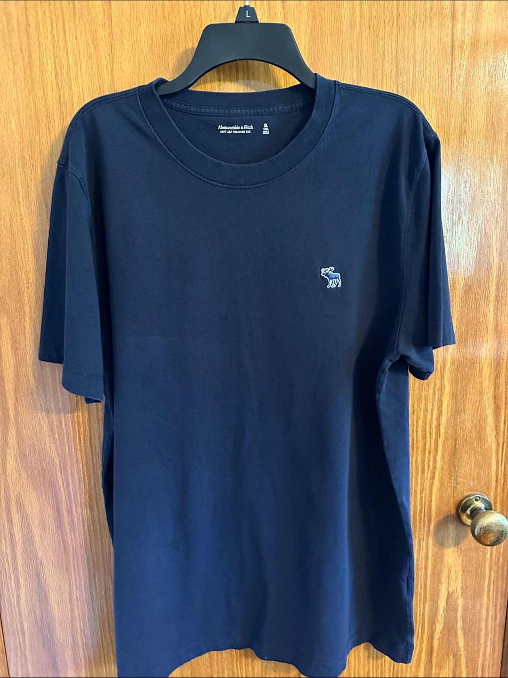 Abercrombie & Fitch Men's Navy Logo Crew Tee